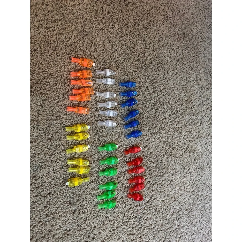 Novelty Place 36Pcs LED Party Finger Lights for Kids with Screw-Secured, LED Fin